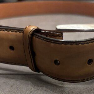 MAGNANNI Men’s Size 44 Leather Dress Belt - 1128 - Light Brown